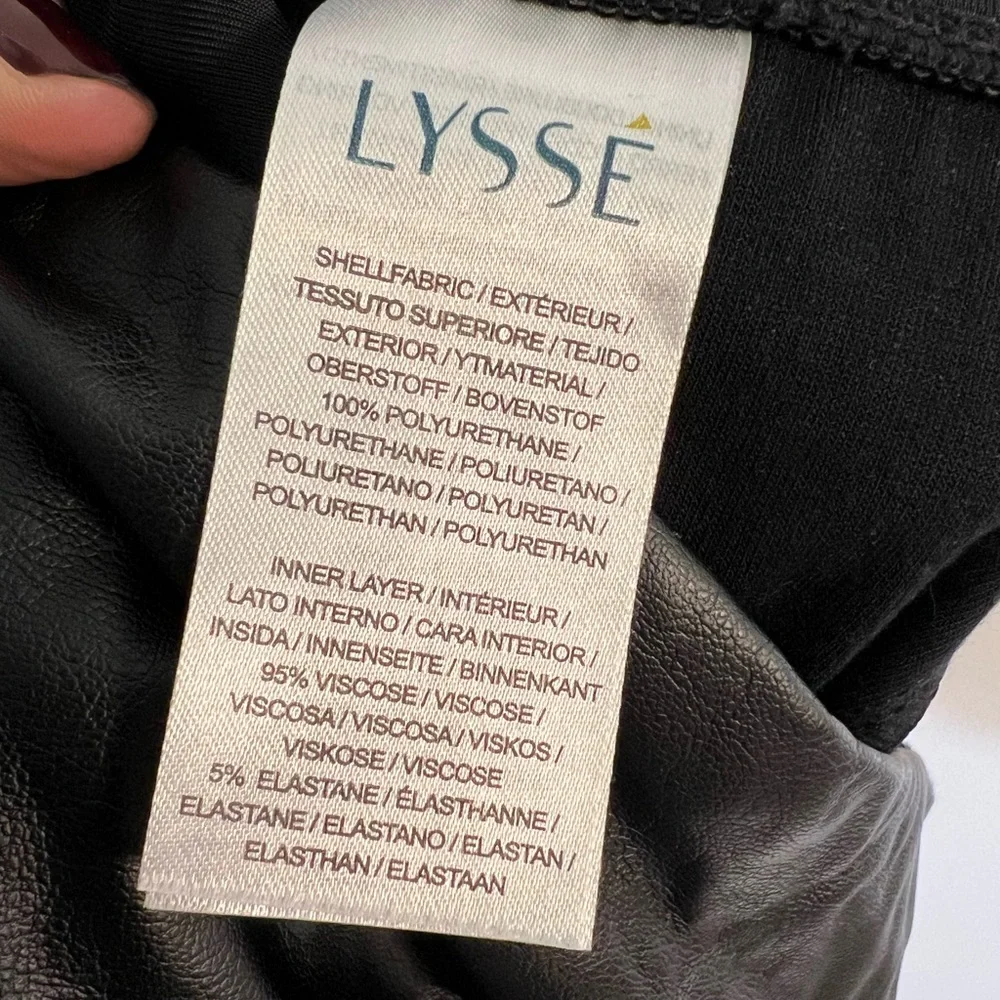 Lysse vegan faux leather leggings size L - Picture 7 of 10